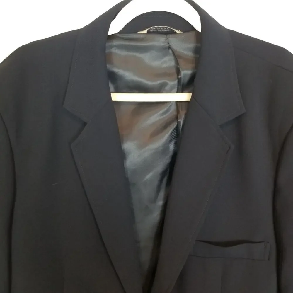 Duluth Trading Co Mens Navy Blue Blazer Size 46R Suit Jacket Business Formal